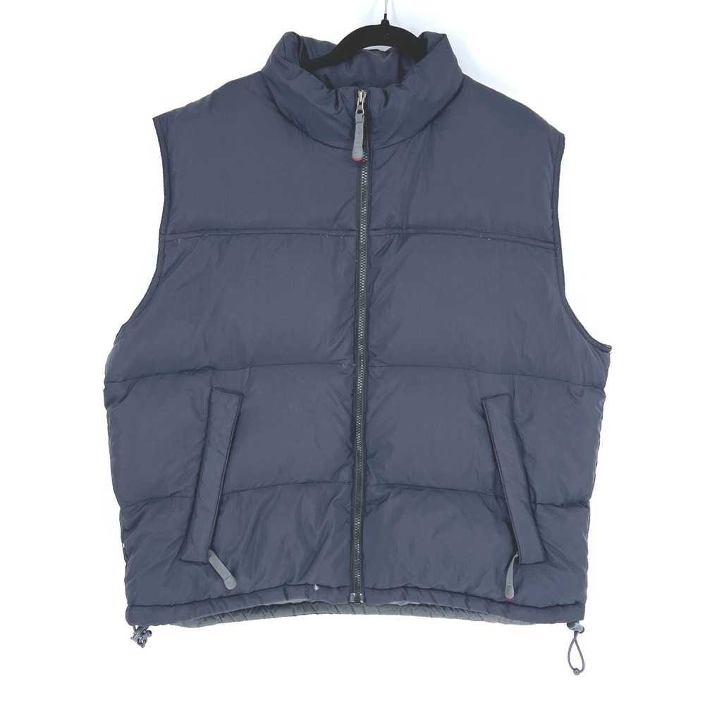 American Eagle VTG 2000s Down Filled Puffer Vest XL Navy Blue  Ripstop Y2K EUC